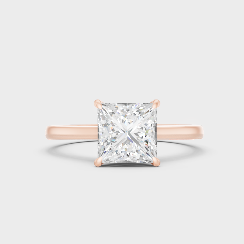 Ethical Lab Grown Princess Ring In Rose Gold